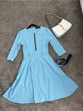 MIDI Long Sleeve Belted Dress- Romantic Style